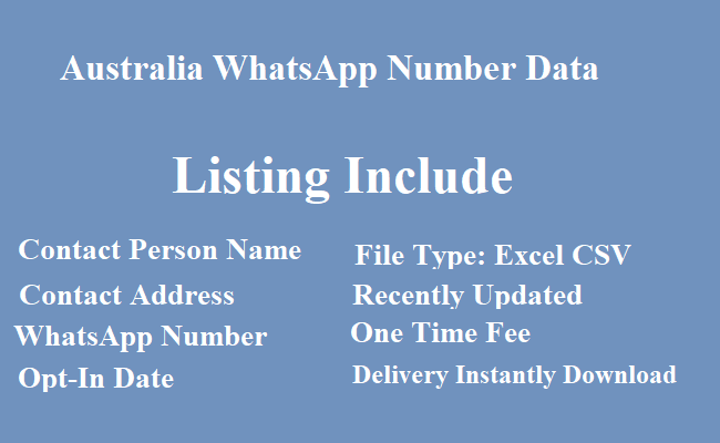澳大利亚 WhatsApp 列表