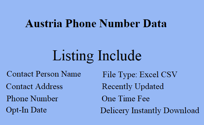 奥地利 电话列表